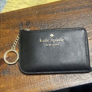 Kate Spade Black Leather Keychain Pouch